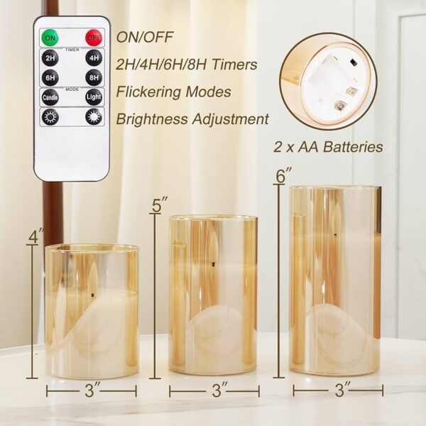 Flickering Candle ( Set of 3 ) - Image 4