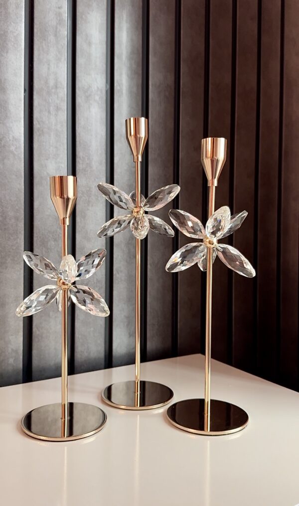 Crystal Bloom Candle Holders