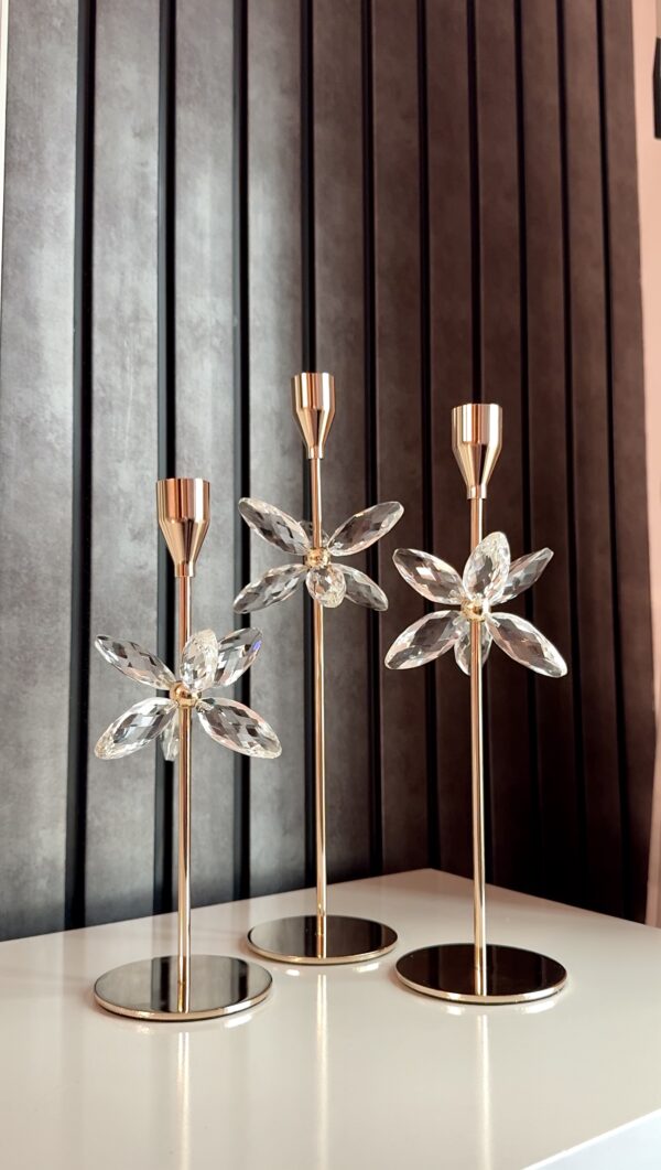 Crystal Bloom Candle Holders - Image 2