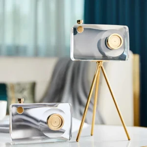 Luxury Crystal Camera Sculpture