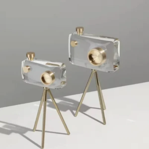 Luxury Crystal Camera Sculpture - Image 6