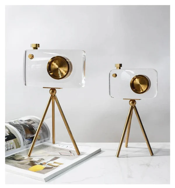 Luxury Crystal Camera Sculpture - Image 8