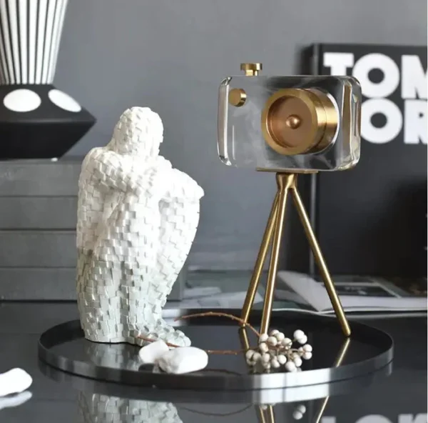 Luxury Crystal Camera Sculpture - Image 9