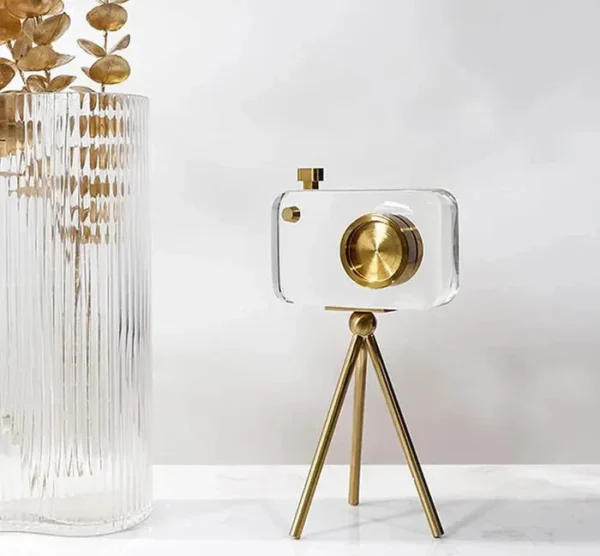 Luxury Crystal Camera Sculpture - Image 2