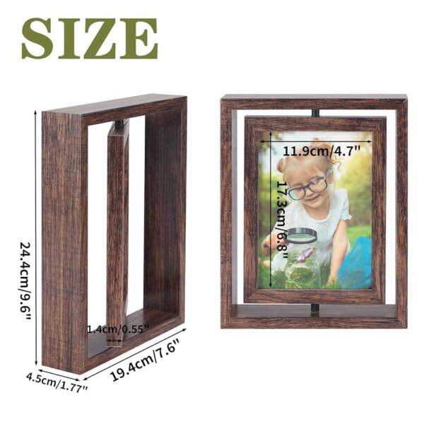 Rotating Floating  wooden Frames (set of 2) - Image 4