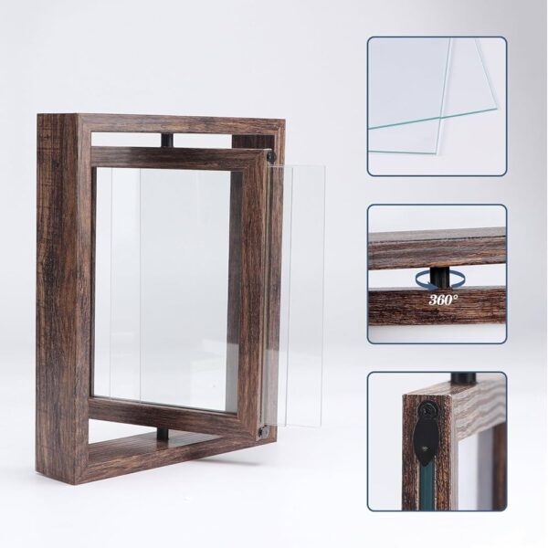 Rotating Floating  wooden Frames (set of 2) - Image 2
