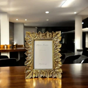 Golden Leaf Embossed Photo Frame (set of 2)
