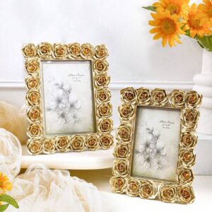 Gold Rose Lace Border Picture Fram