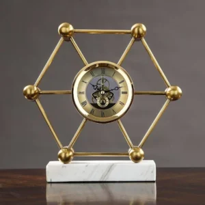 Hexagon  Marble Clock
