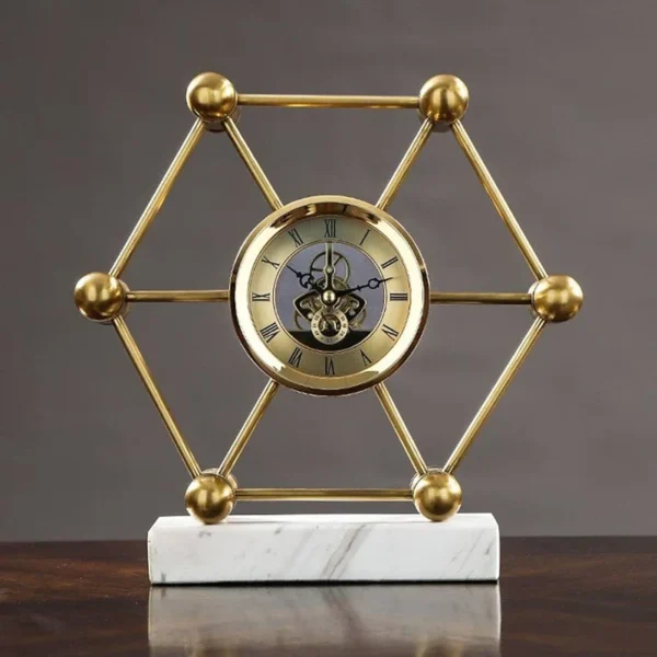 Hexagon  Marble Clock