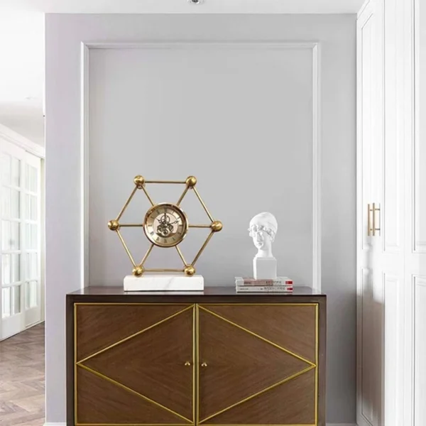 Hexagon  Marble Clock - Image 3