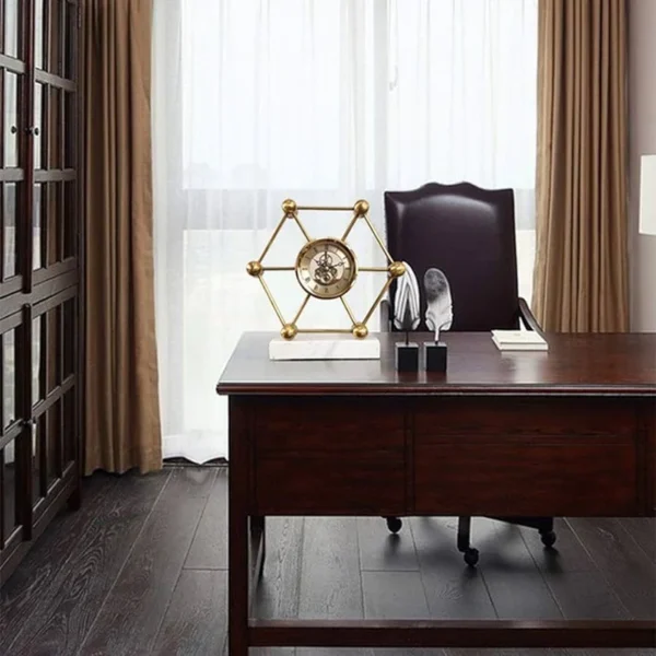 Hexagon  Marble Clock - Image 6
