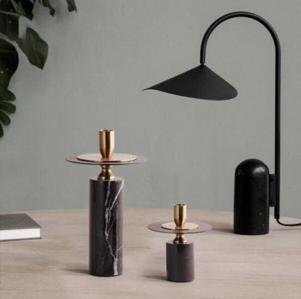 Richard Gale Marble Candle Holders. - Image 2