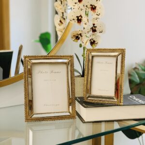 GOLDEN PHOTO FRAME (SET OF 2)