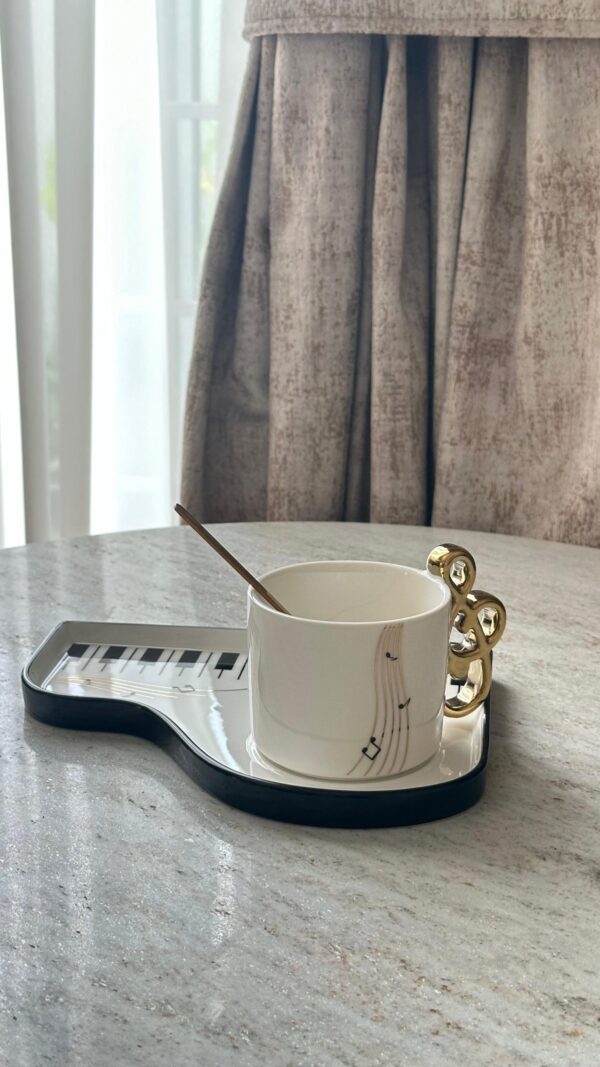 Piano Musical Cup & Saucer Set - Image 6