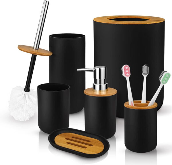 Generic Bamboo Bath Set