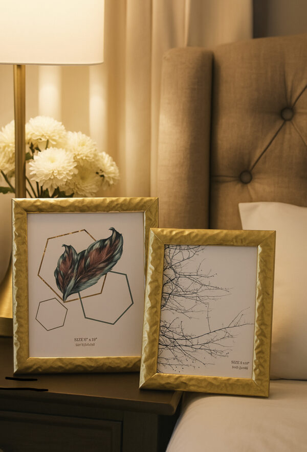 Golden Aura  Photo Frames (Set of 2)
