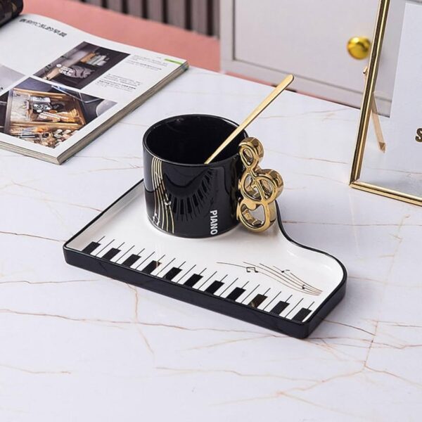 Piano Musical Cup & Saucer Set - Image 3