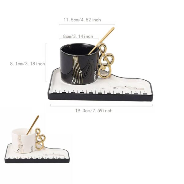 Piano Musical Cup & Saucer Set - Image 6