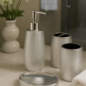 Aurora Silver  Bath Set