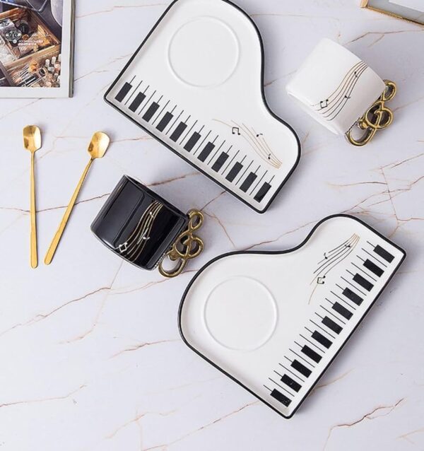 Piano Musical Cup & Saucer Set - Image 2