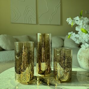Solara Golden Candle Holder (Set of 3)