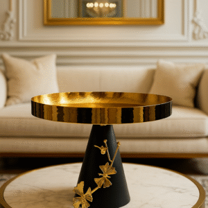 Aurelia Noir Pedestal Tray