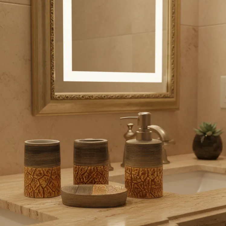 Bronze Crest Bath Set