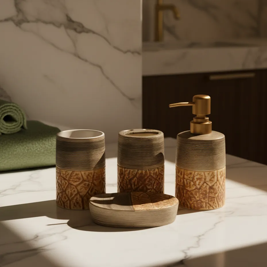 Bronze Crest Bath Set - Image 2