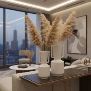 Snowstone Modern Sculptural Vase