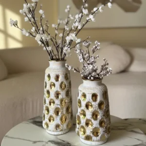 Gilded Monarque Art Vases