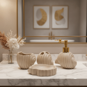 Aqualisse  Shell Bath Set