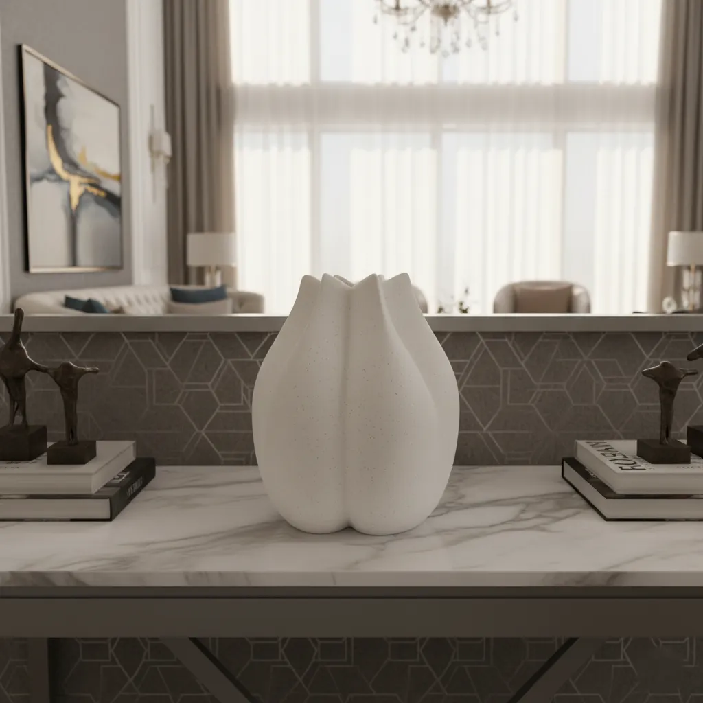 Opaline Tulip Crest Vase - Image 4