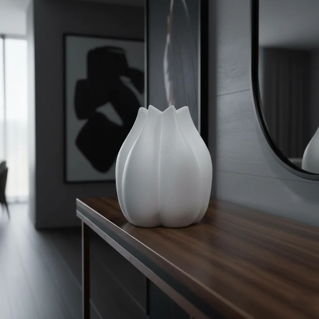 Opaline Tulip Crest Vase - Image 3