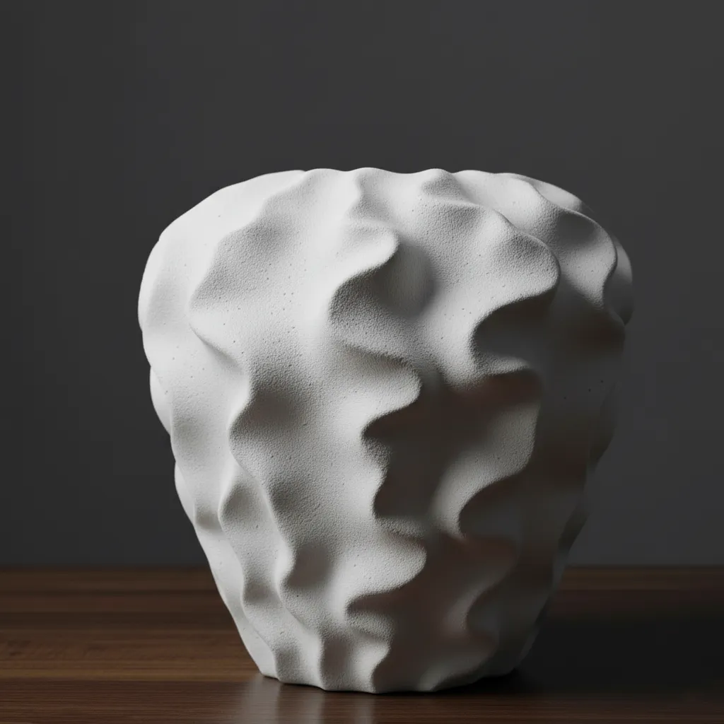 Sculpted Mirage Textured Vase - Image 2