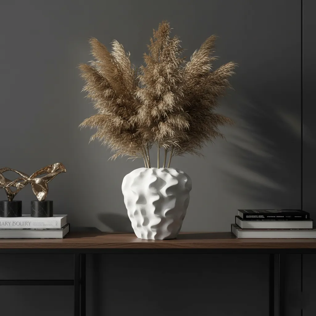 Sculpted Mirage Textured Vase - Image 4