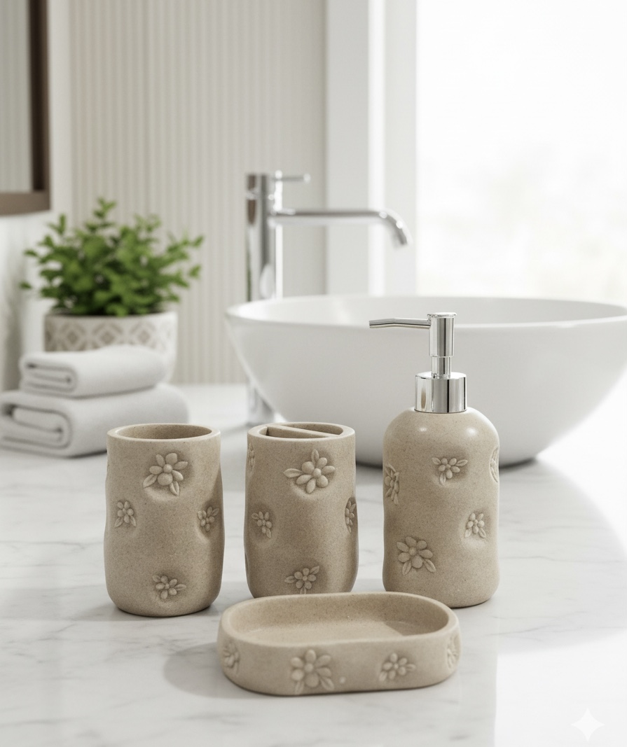 Blossom Serenity Stone Bath Set
