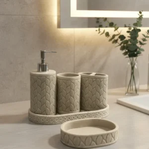 Leaf Bath Set With Tray