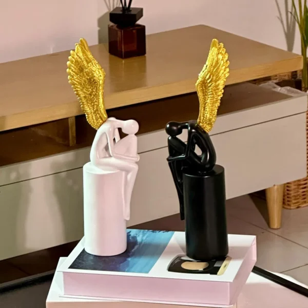 Heavenly Contemplation Angel Sculptures - Luminaria