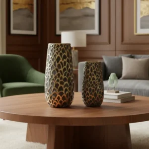 Golden Ember Pattern Vase