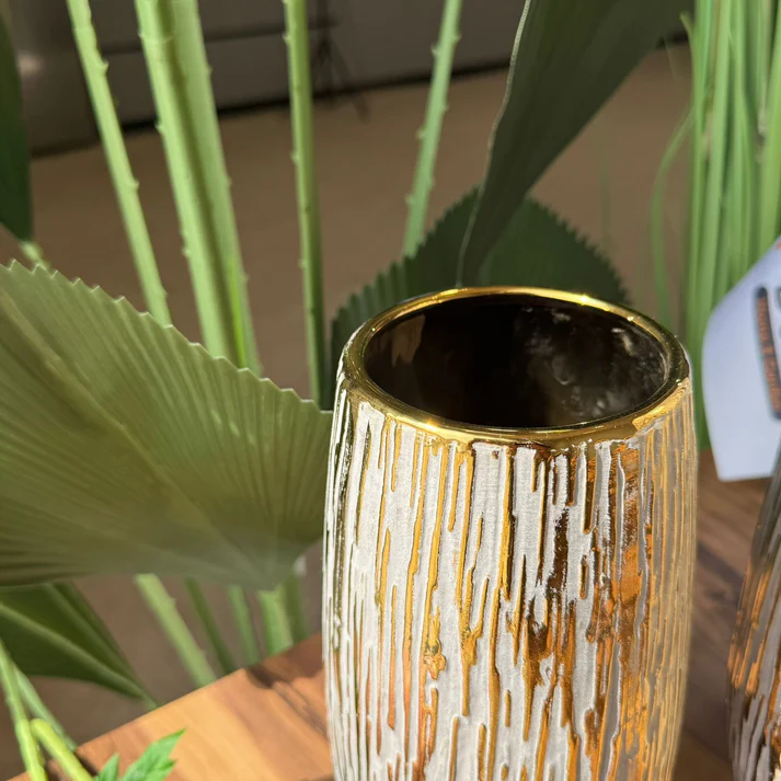 Golden Bark Artistic Ceramic Vases - Image 6