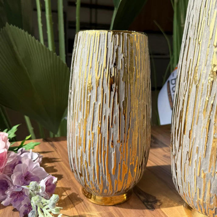 Golden Bark Artistic Ceramic Vases - Image 5
