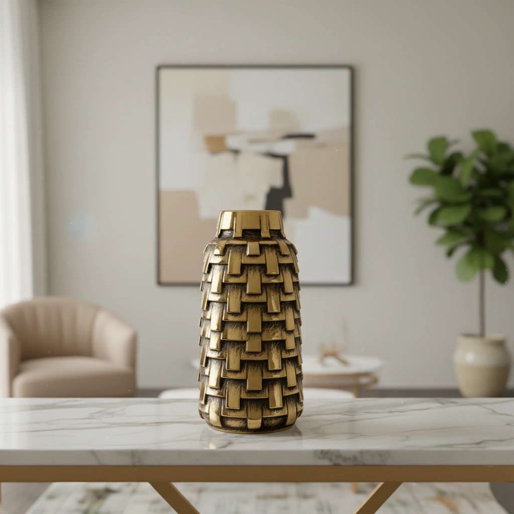 Imperial Gilded Mosaic Vase - Image 3