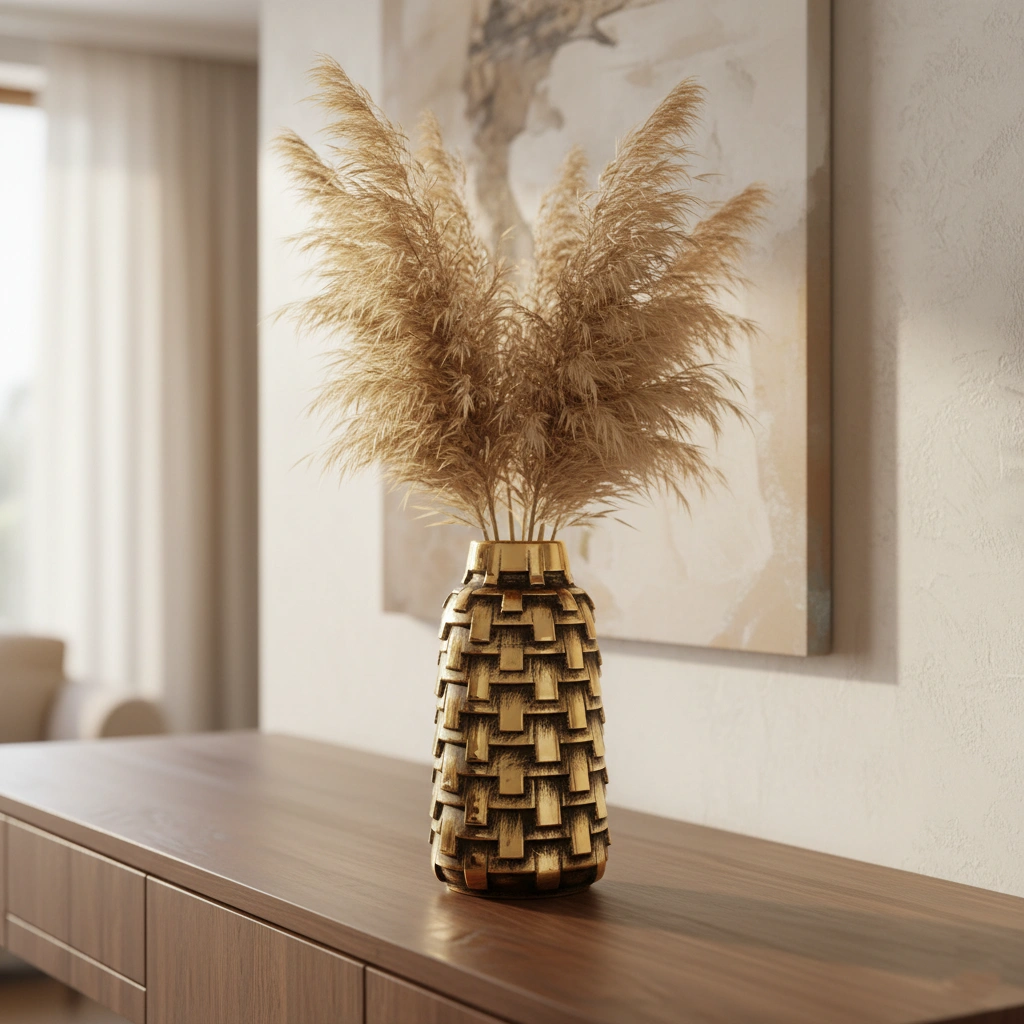 Imperial Gilded Mosaic Vase - Image 2