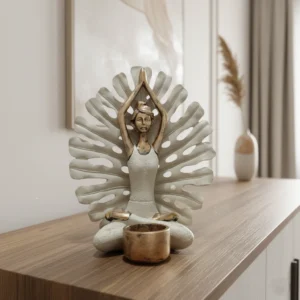 Serenity Bloom Yoga Tealight Sculpture