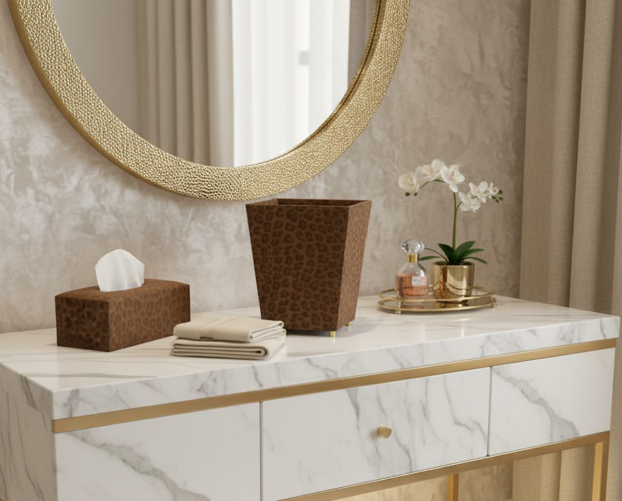 Leopard d’Or Maison Tissue Box & Basket - Image 4