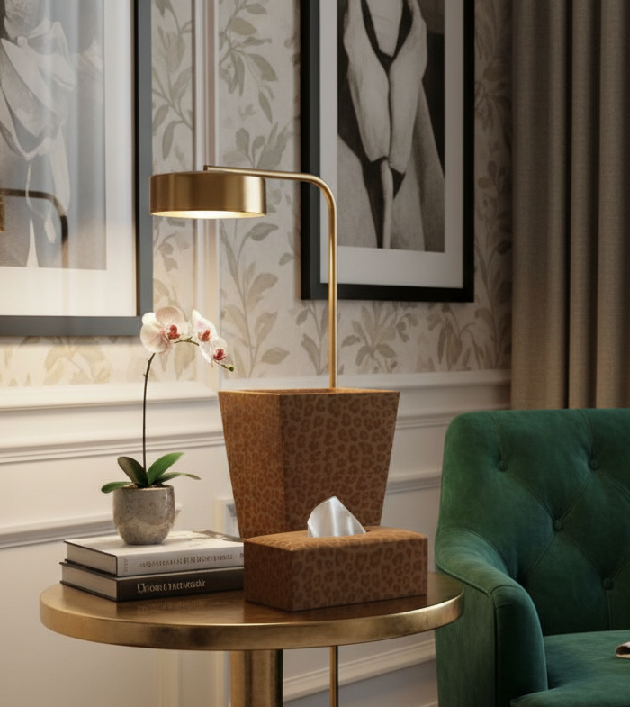 Leopard d’Or Maison Tissue Box & Basket - Image 2
