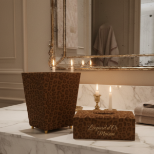 Leopard d’Or Maison Tissue Box & Basket