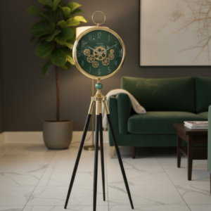 Nocturne Gold Tripod Clock