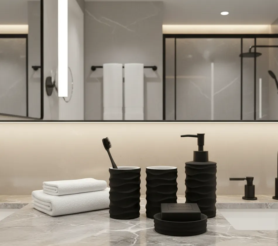 Veloris Black Wave Bath - Image 4